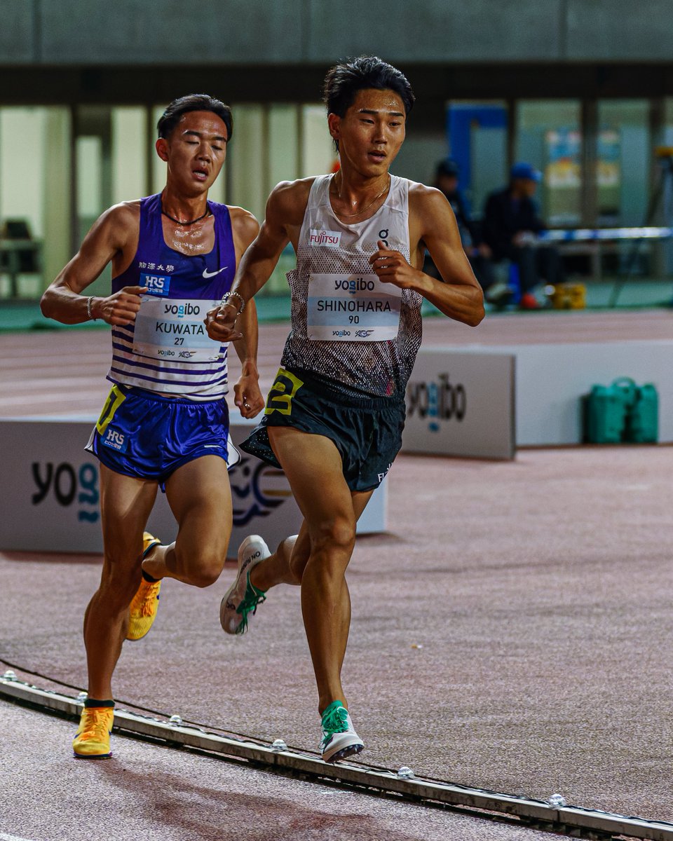 Ryo504's tweet photo. 【#ヨギボーチャレンジ】
GP男子5000m
⑥篠原倖太朗(富士通)13:35.18
レースの主導権を握る場面もあっただけに、3000m以降がもったいない展開に。数字以上に存在感を見せてくれたこのレースからどう成長してくれるのか、楽しみです。 https://t.co/U9bnzXo4fa