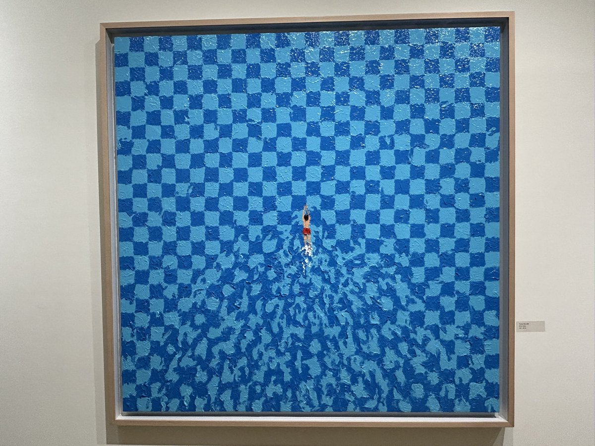 j13inyo0n6i's tweet photo. あそうだ狎鴎亭であったイ・サンウォンさんの個展「RESTOPIA」はガチで良かったです🏝️
モリモリに盛られた油絵具が波紋1つ1つをツヤツヤと丁寧に描いていて、そこではしゃぐ人達の声や波音が聞こえてきそうなくらい爽やかでハッピーな作品たちでした。
これもたしか入場料無料…なんでやねん怖いわ…🌊 https://t.co/48VpS78Nmp