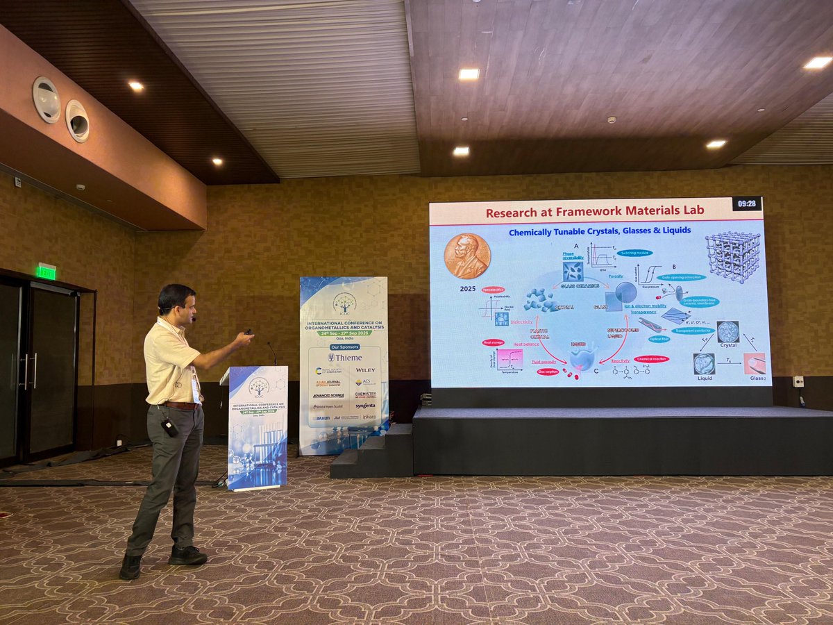 icoc_2026's tweet photo. 🎤✨ Prof. Sanjog Nagarkar of IIT Bombay is captivating the audience with an insightful Invited Lecture at #ICOCIV2026! 
🔬 A session filled with exciting chemistry and stimulating scientific perspectives.  @SanjogNa https://t.co/PSCb9t9Ygy