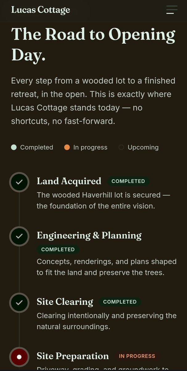 LifeLesson617's tweet photo. 🌲 We’re officially online.
The Lucas Cottage journey now has a home.
Follow the build. Join the Insider List. Be there from the beginning.
https://t.co/HGOVoO2pWX
Small footprint. Big experiences.
#LucasCottage #NewHampshire #WhiteMountains #CabinBuild https://t.co/iRheuBHdt0