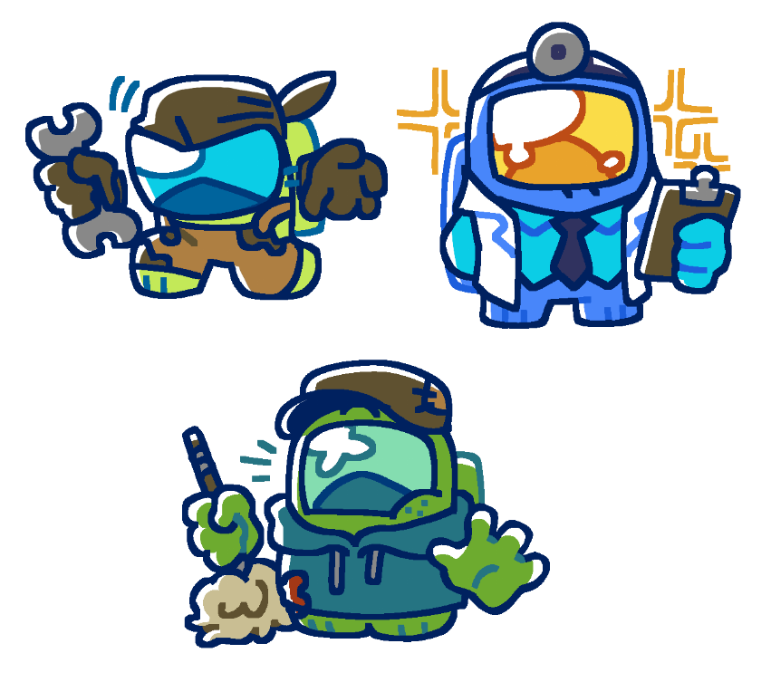 Suketchi_S's tweet photo. i keep forgetting to post what i draw here....  but anyways oomf showed me the among us show the other day :D i drew some of them

#amongusshow https://t.co/E2IA7ia5kO