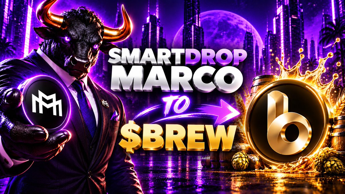 meleganews's tweet photo. 🚨🐂 SMARTDROP WAVE #4 — BREW COMMUNITY, YOU'RE NEXT.
The $MARCO SmartDrop keeps moving. 🌐
🦞 Lobster Coin ✅
⚡ AEGISX ✅
🦆 Quack AI ✅
🍺 BREW → NOW

Hey @brewdotfamily — check your wallets. 👀
$MARCO is coming to selected $BREW holders on BNB Chain.
And if MARCO suddenly appears in your wallet, here's why:
It's not just an airdrop. It's an invitation.
An invitation to experience an economy already moving across multiple chains.
🌉 Discover the MARCO Bridge
🌐 Experience multichain
📊 Explore MARCO across different markets
🛠️ Discover the wider Melega Ecosystem

And we're building toward something bigger:
🟣 $MARCO GOES LIVE ON POLYGON
📅 Monday, September 28
⏰ 14:30 UTC
🐉 QuickSwap
Official $MARCO CA — BNB Chain
0x963556de0eb8138E97A85F0A86eE0acD159D210b
Always verify the contract.

🌉 Explore the MARCO Multichain Bridge
https://t.co/nKcH7GWADp

LOBSTER → AEGISX → QUACK AI → BREW 🍺
Four communities.
One growing experiment.
1M+ on-chain invitations to experience multichain.
Welcome to the journey, @brewdotfamily. 🤝🐂
WHO'S NEXT? 👀

$MARCO $BREW #SmartDrop #BNBChain #Multichain #Polygon #Melega