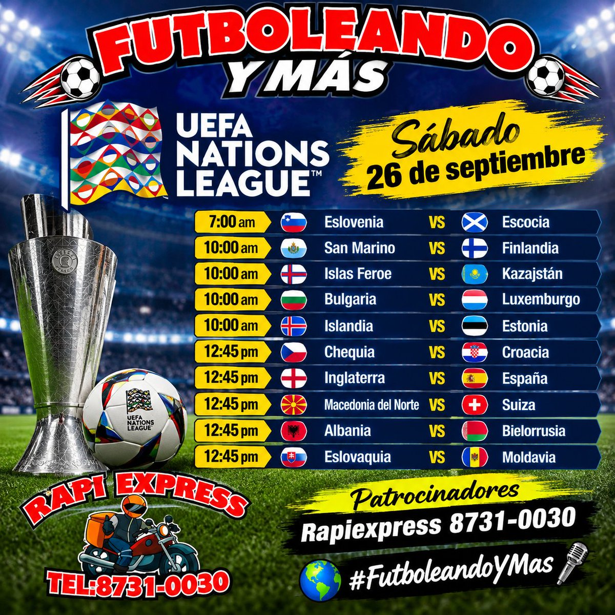 Florencioag's tweet photo. Si quieres que tu empresa aparezca en la imagen contacta conmigo al  8821-9620
Futboleando Y Mas CR https://t.co/HK8ZR7vg9L