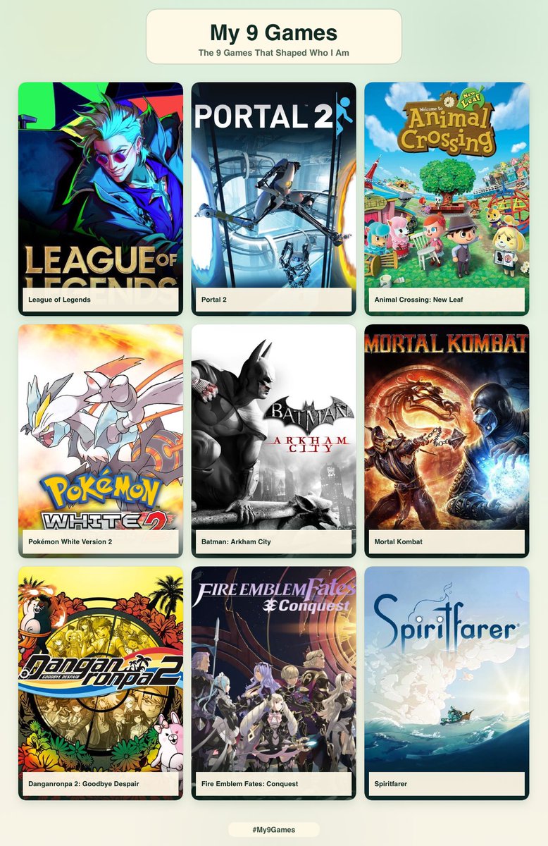 MinhyVa's tweet photo. 9 games that shaped me

I have a wild array of games some I played / watched my older brother play and he’d let me do a section by myself once in a while :D

To ones I discovered later in life when I could afford to buy games for myself

And yeh league of legends… https://t.co/XCMMPVQ4b0