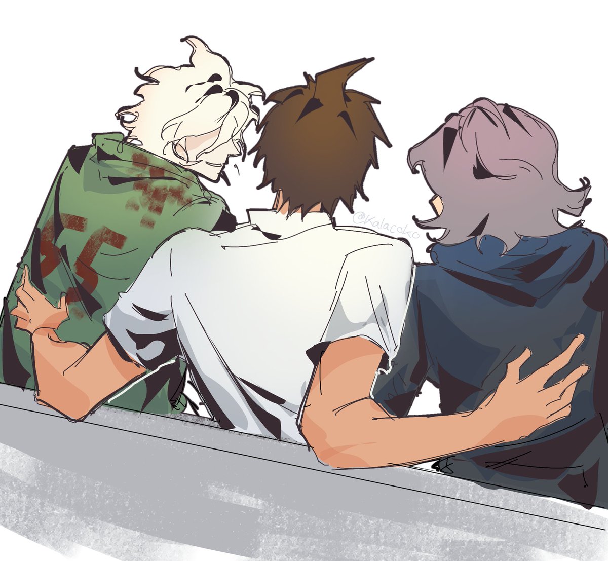 kalacoko's tweet photo. Hajime with his crush and yaoi situationship https://t.co/7yCZm317DG
