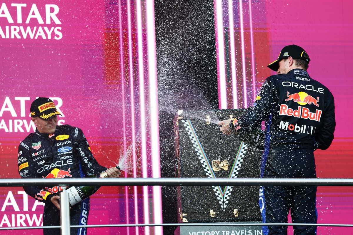redbullracing's tweet photo. Everyone react appropriately 😁

#F1 || #AzerbaijanGP 🇦🇿 https://t.co/BhlECLYF3r