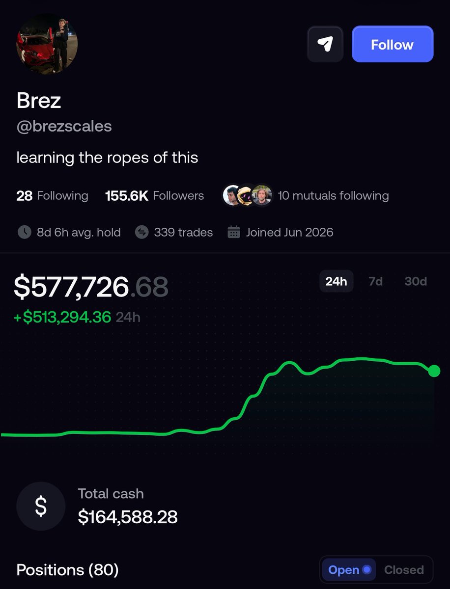Atitty's tweet photo. Congrats to @brezscales on making $500,000 in only 24 hours! 

Would you hold or sell https://t.co/M46uHr4Pfo