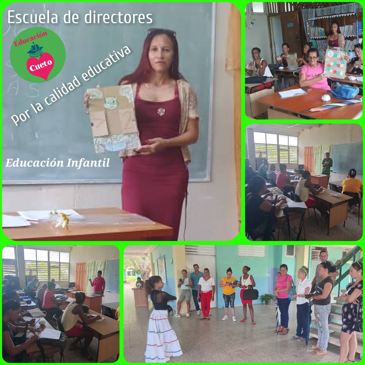 CuetoEducadores's tweet photo. Desarrollada la primera escuela para directores de la educación infantil, se trataron temas esenciales para el logro de la calidad educativa, con énfasis en el primer grado. @CubaMined @DPEHolguin @edelzm1 #Cueto #EducaciónDeCalidad #EducaciónCueto #EducaciónHolguín #CubaMined https://t.co/uz3tcSCeft