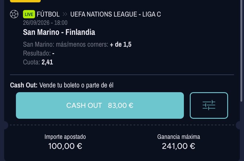 pickscardscorne's tweet photo. PICK LIVE ⚽️🛎️⏰🔔👇

San Marino 🇸🇲- Finlandia 🇫🇮 

San Marino + 1.5 Corners

@ 2.41

Stake 4.5/10

Mucho valor, con 0-2 en el marcador. Cuando San Marino pierde como local por más de dos goles promedia 3.9 Corners y 2.7 en las segundas partes. Aún estamos en la 1ª Parte y creo que Finlandia irá bajando su nivel con cambios en la segunda parte. Mucho valor.