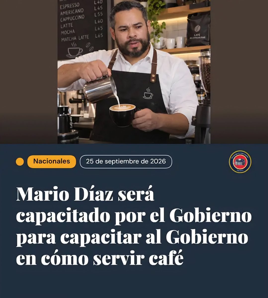 Lil_JeepHN's tweet photo. 🚨🚨 CONFIRMADO 🚨🚨

En base a los resultados obtenidos por el asesor de asesores, Marvin Ponce. El Gobierno pagará una capacitación a Mario Diaz para que posteriormente Mario Diaz cobre por capacitar al gobierno en como servir café. https://t.co/PXLq0zxwQY