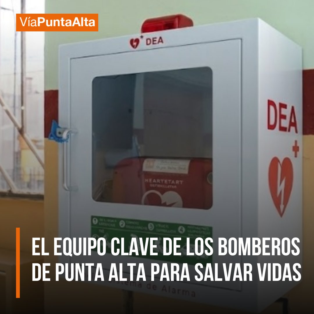 ViaPuntaAlta's tweet photo. #PuntaAlta ❤️El cuartel incorporó un Desfibrilador Externo Automático (DEA) operativo, disponible para su uso ante cualquier emergencia cardíaca que se produzca tanto en las instalaciones como en su entorno inmediato.
https://t.co/CwhKiFa15d https://t.co/KEXpK21PVa