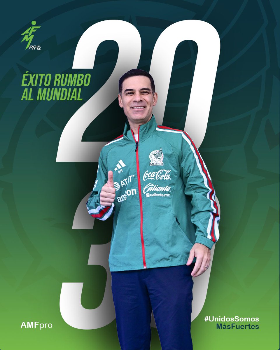 AMFproMX's tweet photo. Hoy arranca un nuevo capítulo en la Selección Mexicana.

Le deseamos todo el éxito a nuestro compañero Rafael Márquez.

#UnidosSomosMásFuertes https://t.co/ZiQ5d7oqNz