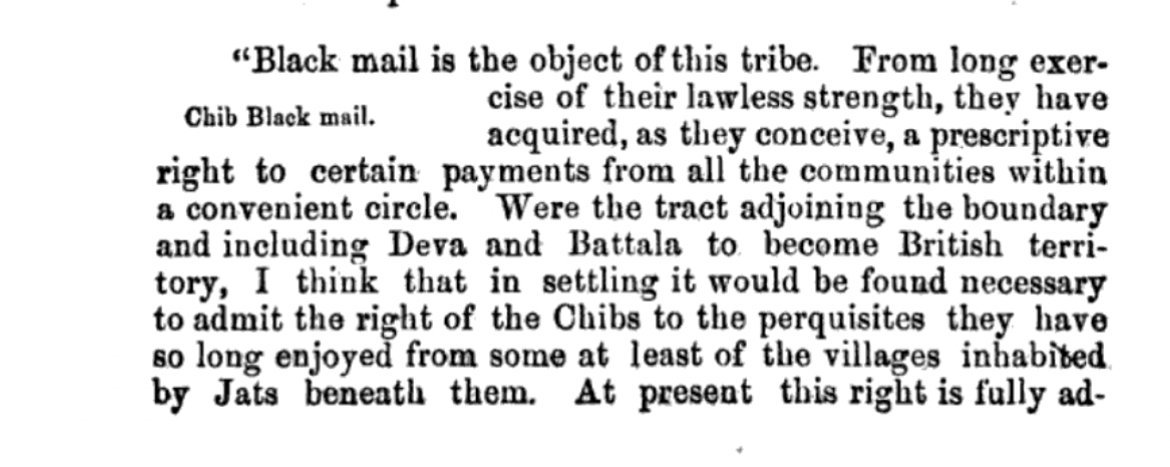 Gurjjaranrpati's tweet photo. During the 1840s  Chibs Rajput of Deva Watala (Bhimbher) would often raid the bordering villages of Gujrat &amp; by way of blackmail from the Jat villages below.

Muhammad Yar Gujar from Dilawarpur would curb these raids by killing enough Chibs to build a terrace out of their skulls. https://t.co/F5pwI68YmN