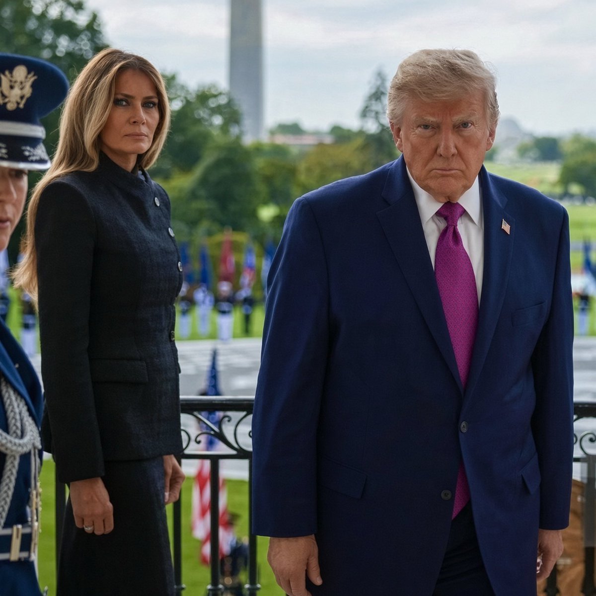 maddenifico's tweet photo. Window into the soul: Capturing the wretchedness of two people who have no business living in the People's House, this image of Trump and Melania is disturbing as fuck. https://t.co/G6uqzioEpZ