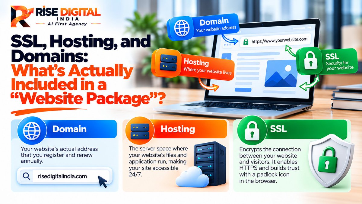 RiseDigital_Ind's tweet photo. 🌐 Website Package? Check What’s Actually Included.

🌍 Domain = website address

☁️ Hosting = where your website runs

✅ Renewal costs
✅ SSL type
✅ Hosting specs
✅ Email inclusion
✅ Domain ownership

Read- https://t.co/Yq6skS135E

#WebDevelopment #Hosting #SSL #Domain https://t.co/KIS1NgnRjb