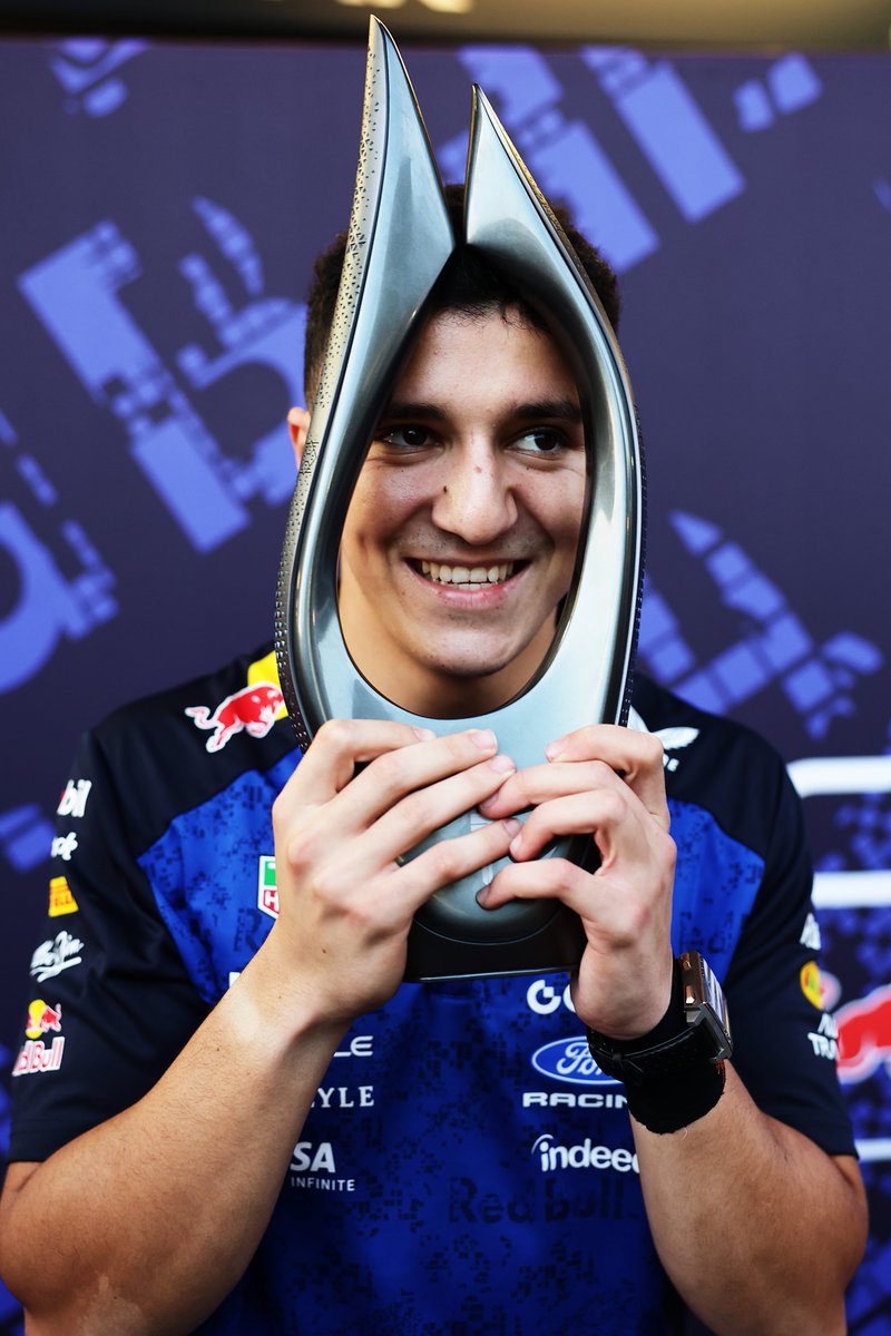 F1's tweet photo. We see you, Isack! 😍

After three races on the sidelines, the Frenchman came back and claimed the third podium of his career 💪

#F1 #AzerbaijanGP @redbullracing https://t.co/fN4sCHJh3i