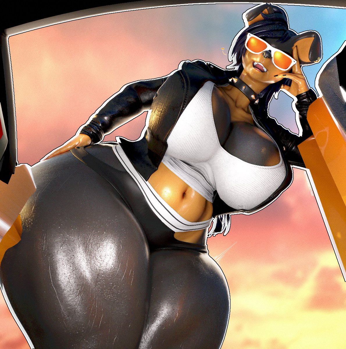 MECHANICALSTAGE's tweet photo. “Hey there, handsome. Getting nice and comfortable in the passenger seat? Good.. because tonight’s ride is going to be anything but smooth. Best buckle up and enjoy the ride sucker!!!" 💕💋🍑🐶

A very fun commission for @UncleIroh609! 👀😎 https://t.co/W2ziLdTPJ9