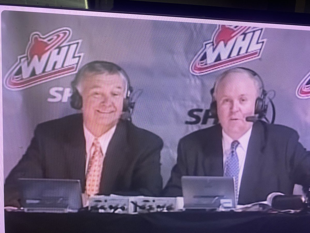 BillFairway's tweet photo. Did 450+ WHL on Shaw TV  pre game “opens” but none more memorable than  this one before Game 7 in 2007 WHL final Vancouver at Med Hat with Dan Russell…Tigers 2OT win in game many consider in the conversation for best game in league history! https://t.co/wJP863RhvU
