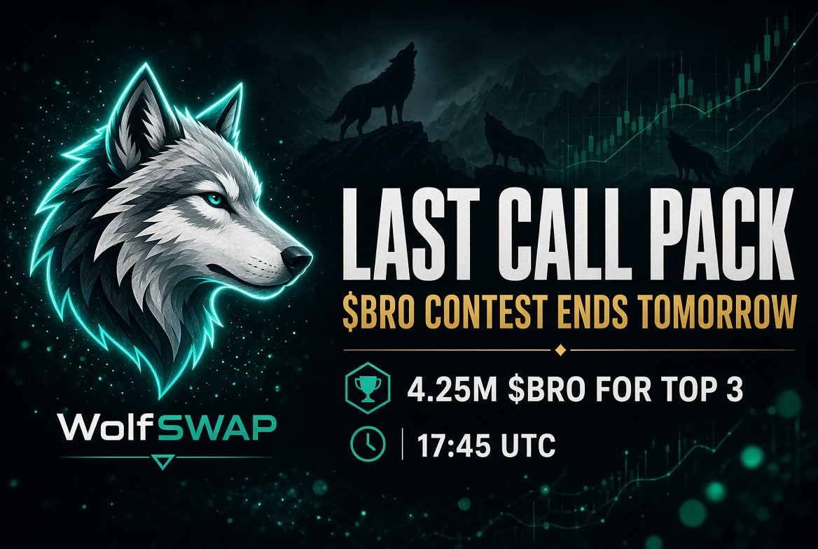 MalamBobo01's tweet photo. Good evening g🐺

Final hours remaining for the $BRO Trading Contest.
4,250,000 $BRO will be distributed to the top 3 traders by volume on WolfSWAP.
4th place currently sits only 4,827 points off the podium.
The contest closes Sunday, 27 September at 17:45 UTC.
All volume generated on the WolfSWAP terminal is eligible.
Trade here: https://t.co/FSnvrTRHSf
🐺