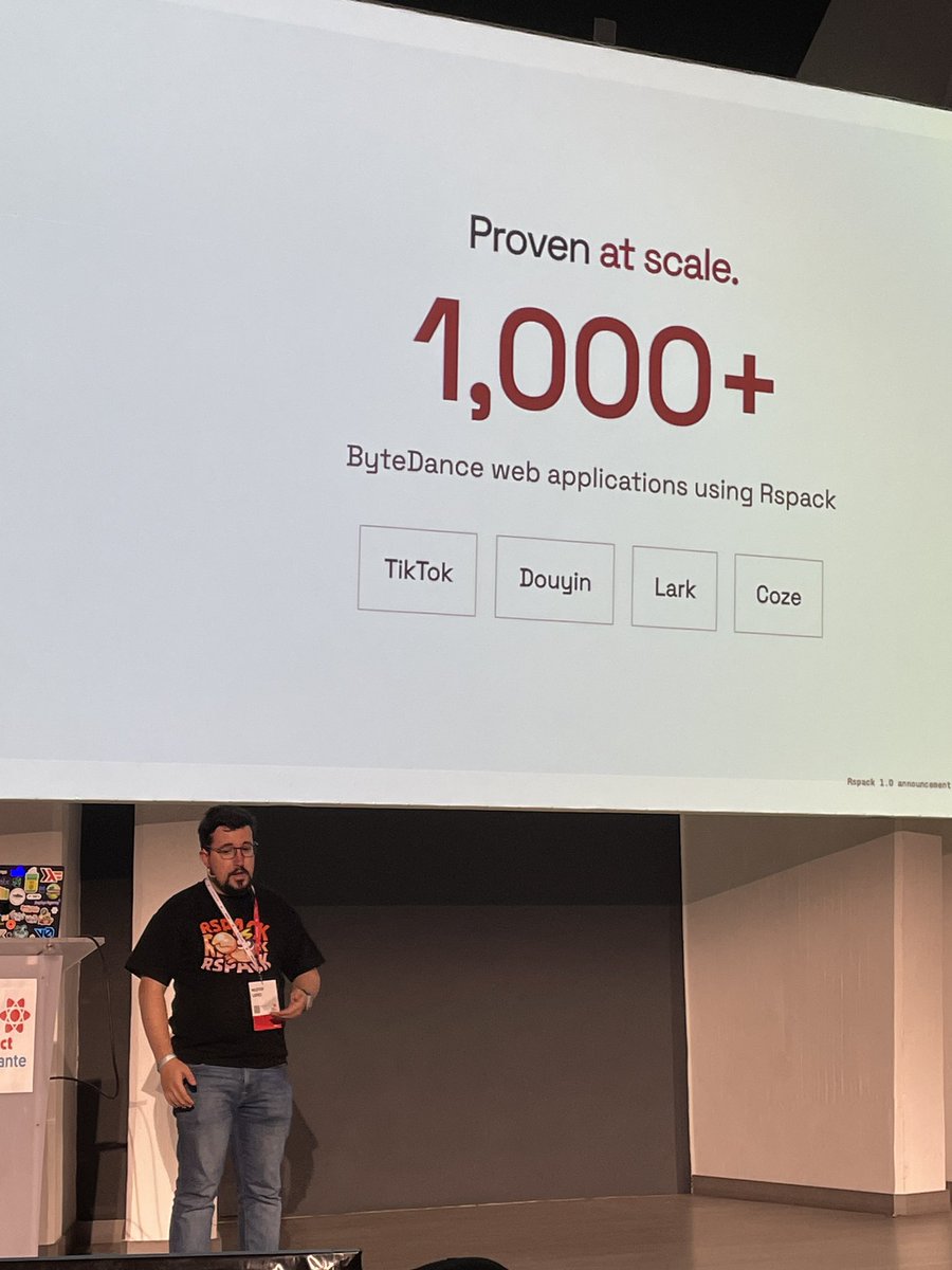 tonyedwardspz's tweet photo. #RSBuild is used at the biggest of scales by the biggest companies in the world.
Loved this walkthrough through and demo @nstlopez 🙌
@ReactAlicante https://t.co/9Es2hmXOly