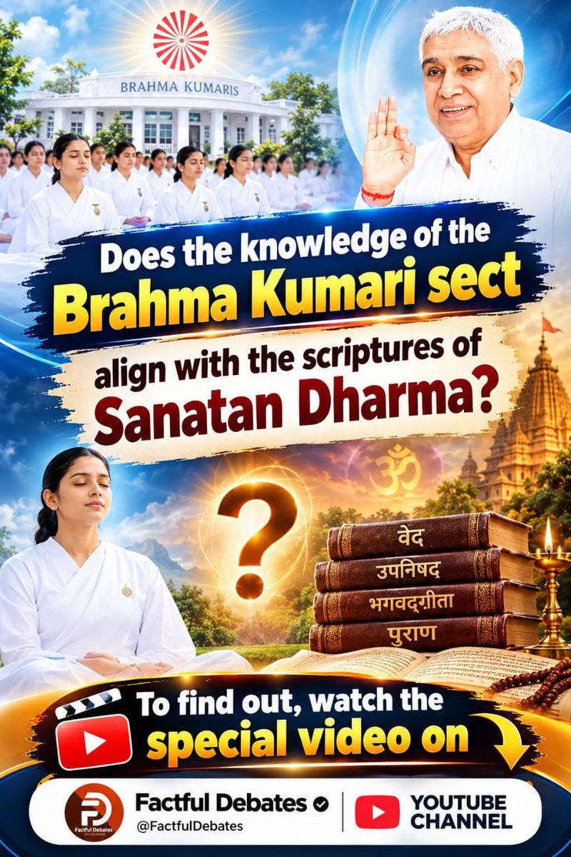 ModgilSupr1700's tweet photo. #SantRampalJiVsBrahmaKumaris
 क्या ब्रह्माकुमारी पंथ से जुड़े व्यक्तियों की आत्मा का कल्याण संभव है?
आत्मा, भक्ति और कल्याण से जुड़े इन प्रश्नों पर क्या शास्त्र कहते हैं? जानने के लिए देखें खास वीडियो Factful Debates YouTube Channel पर।
 Debate On Factful Channel
#PlusGSTLaunched https://t.co/4nL0irfayT