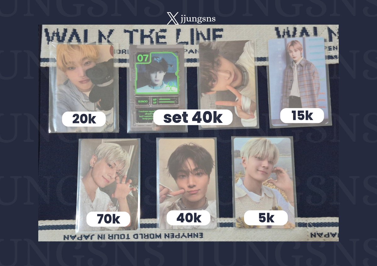jjungsns's tweet photo. — help rt/like, thank u 🙏🏻

‼️CLEARENCE SELL PHOTOCARD‼️ 

📌 can nego
🥥 slight/damage
🏠 bogor
🍊 co by syopi

—★ let's ketok dm/komen 💕

tags. enhypen jungwon sunoo jay jake evan heeseung pc wts want to sell desire unleash photocard romance untold dimmension dilemma https://t.co/yrWiVpOZJA