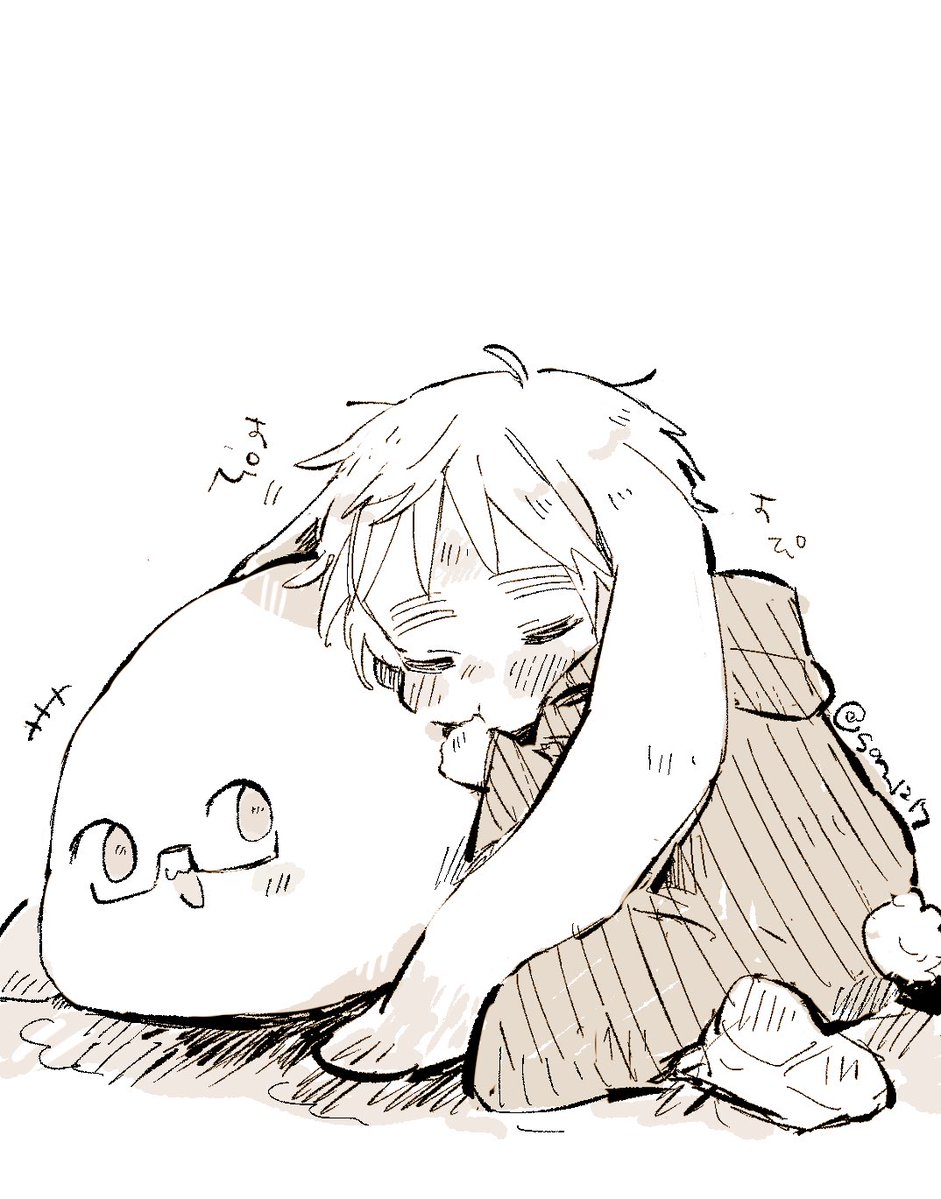 san_1217's tweet photo. もちとうさ落書き
寝〜 https://t.co/oaslubQtNG