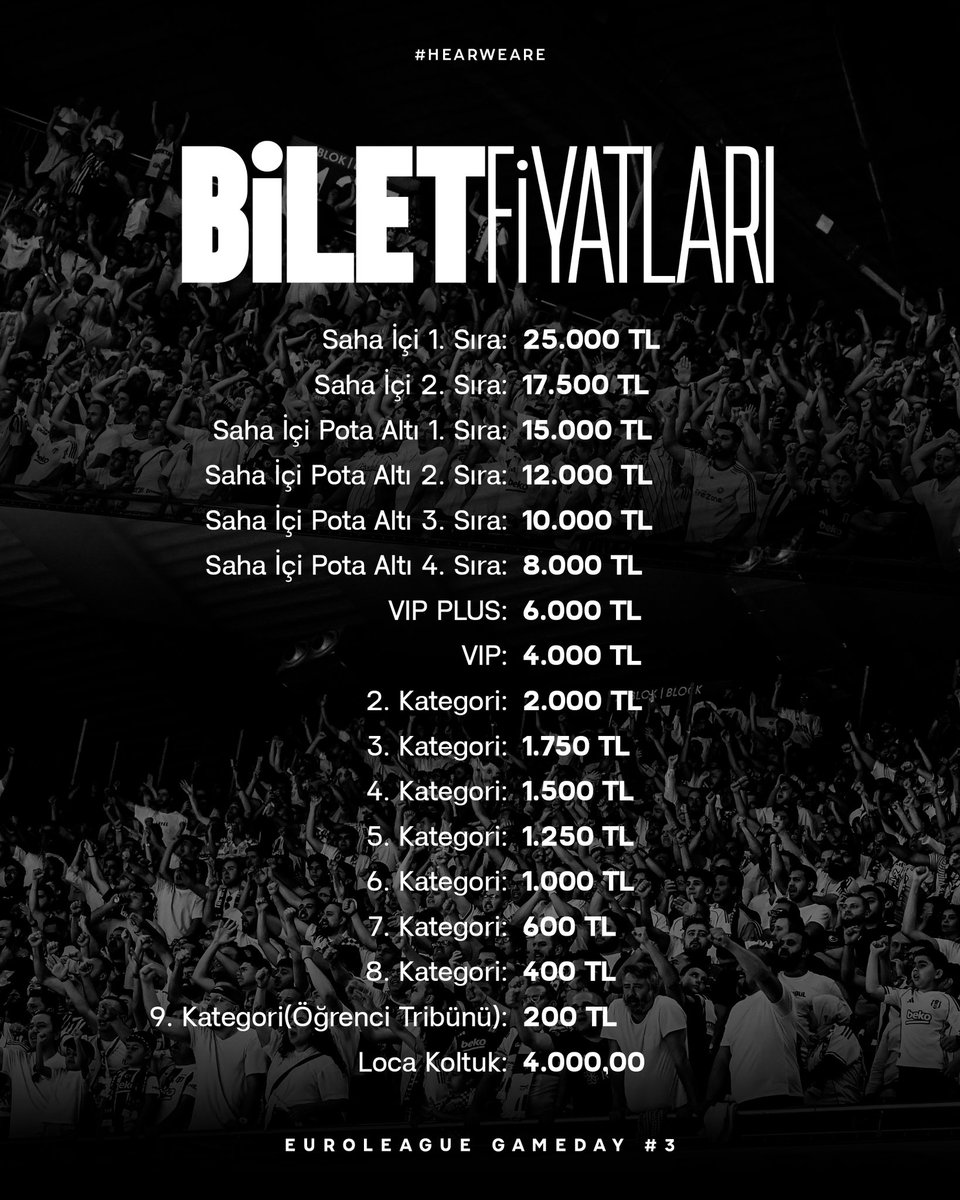 ersinalbayraak's tweet photo. Beşiktaş, Barcelona maçının bilet fiyatlarını açıkladı. https://t.co/NGiwVVBmu7