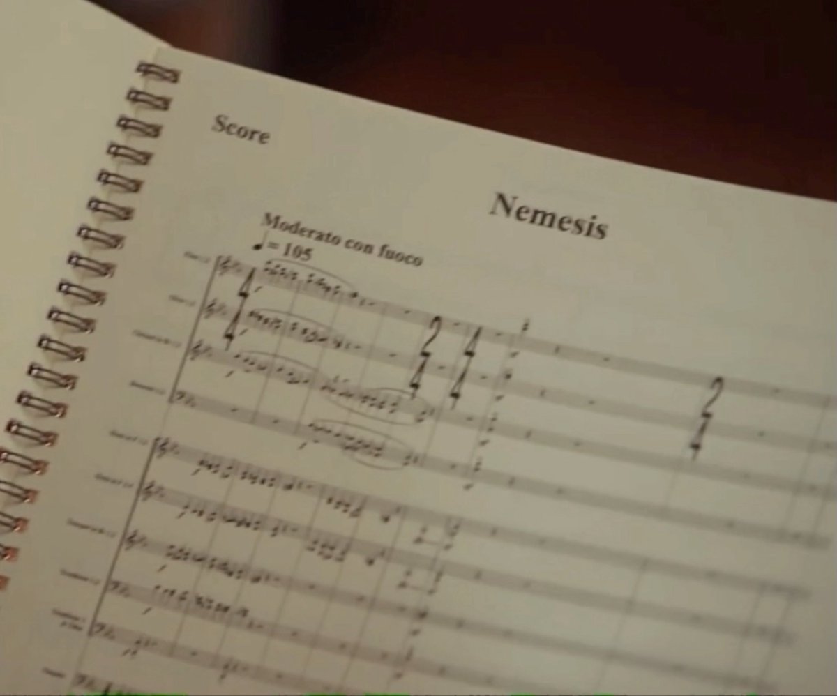 RoeFsc's tweet photo. 기억을 잃은 척하고 있는 정요가 5년에 걸쳐 완성한 곡의 제목은 "Nemesis"

말로는 과거를 이야기하지 않으면서, 음악에는 모든 것을 써놓았다

이후 비오가 해석한 이 곡의 테마는,
“오만을 부린 자에게 내리는 마땅한 대가”

#포핸즈 #송강 #SongKang #이준영 https://t.co/SK4nC7ufoL