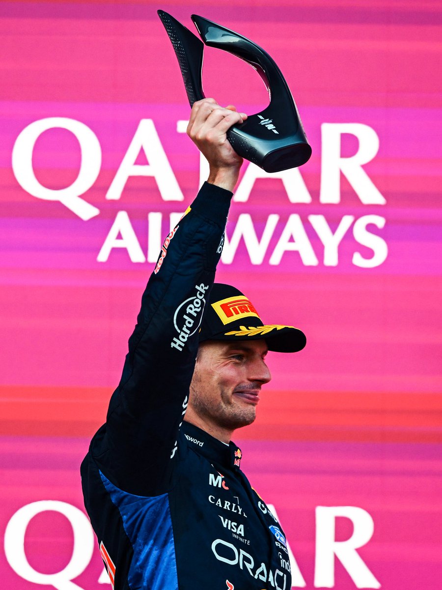VerstappenCOM's tweet photo. Taking home another trophy 🏆😊

#AzerbaijanGP https://t.co/K1VAiVM2pQ