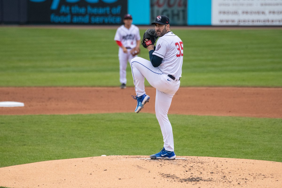 RumblePoniesBB's tweet photo. Congratulations on an incredible career! 👏⚾ 

We wish former Rumble Pony Justin Verlander all the best as he makes the final start of his 21-year career today! 🎠 https://t.co/iwYLjxq0PE