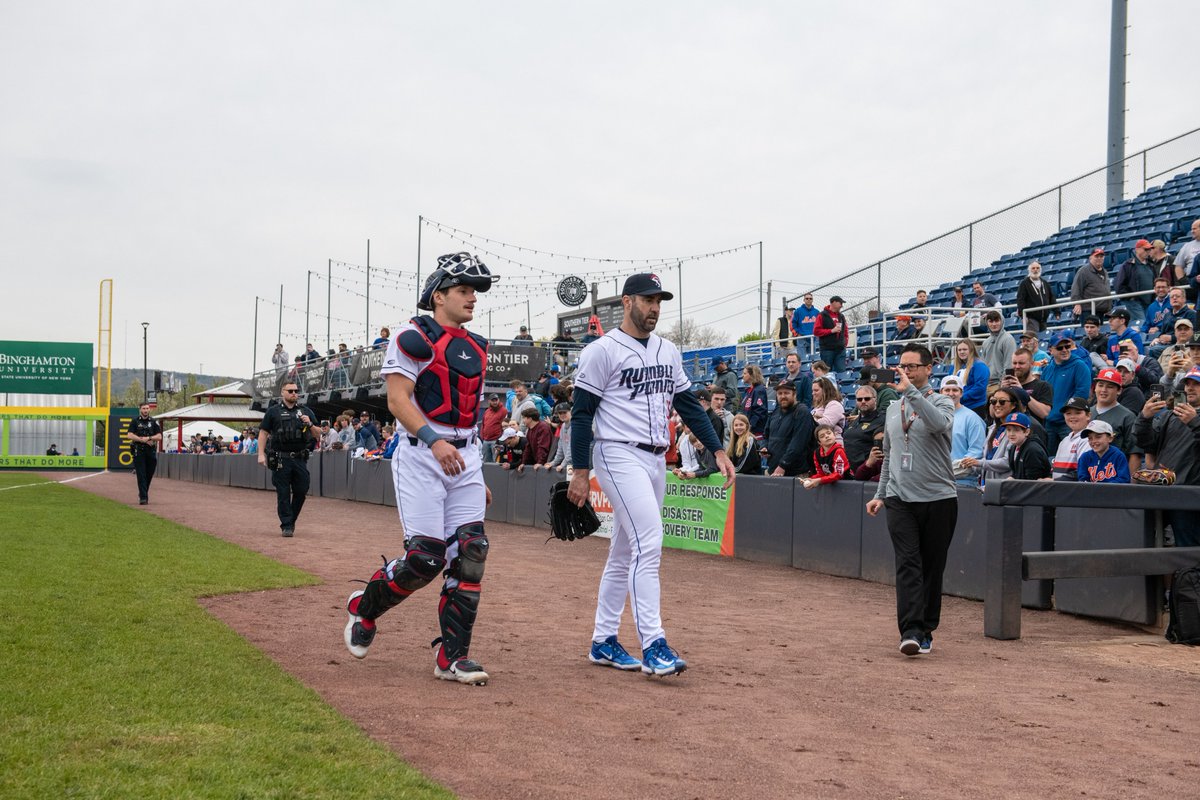 RumblePoniesBB's tweet photo. Congratulations on an incredible career! 👏⚾ 

We wish former Rumble Pony Justin Verlander all the best as he makes the final start of his 21-year career today! 🎠 https://t.co/iwYLjxq0PE