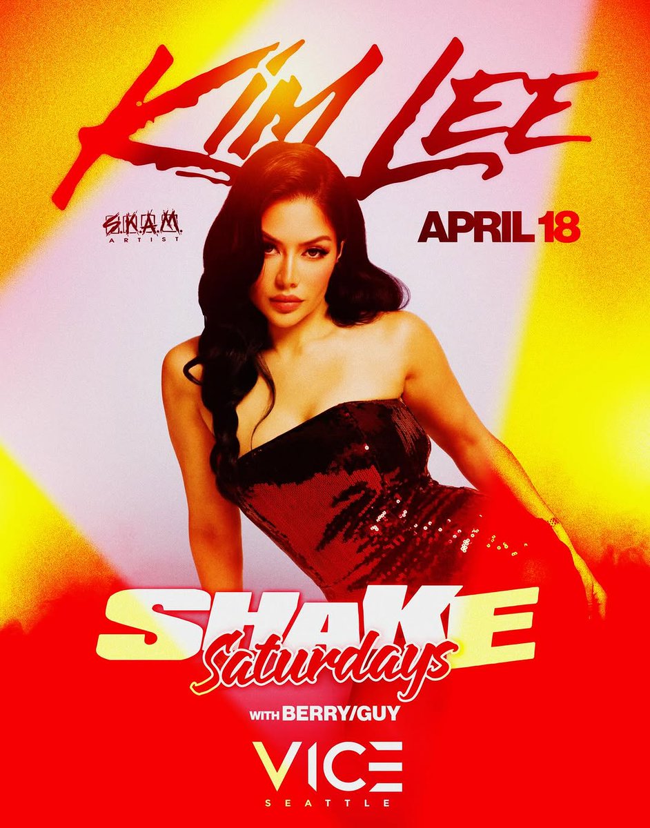 kimleen85j's tweet photo. SHAKE SATURDAYS at VICE Seattle ❤️‍🔥

She’s back.

We’re bringing back  for her second time at VICE, and this one’s about to go even crazier.

Kim Lee is a globally recognized DJ, producer, and entertainer from Los Angeles, known for her high energy ... https://t.co/Hf4Gyo9dqv