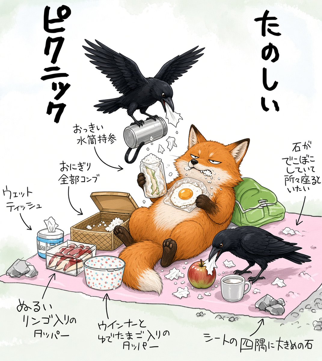fall_fox_mutsu's tweet photo. たのしいぴくにっく https://t.co/A5CHBm4aAd