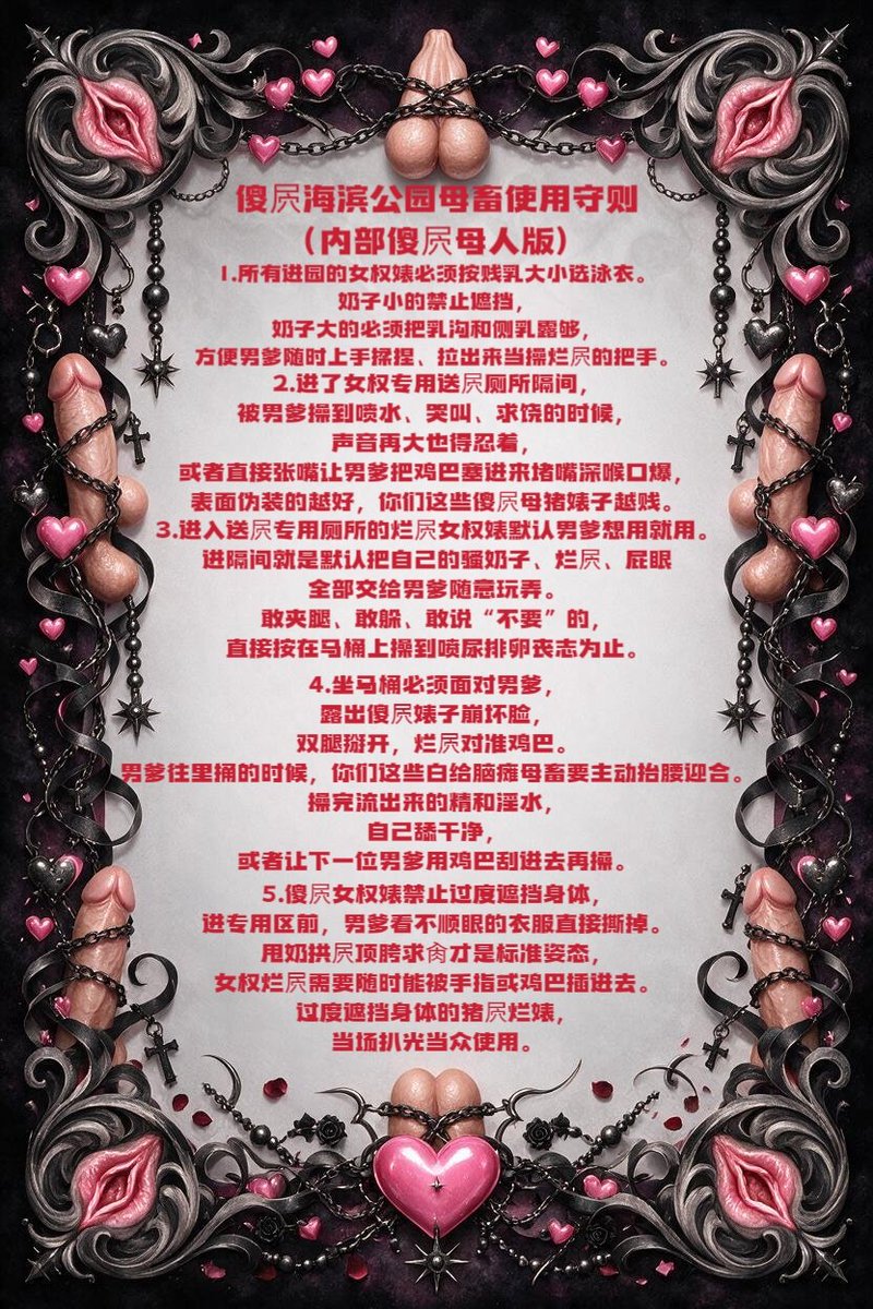 MrFuForFun's tweet photo. 请各位女权斗士以及傻屄贡脑女权婊严格按照入园须知进行本海滨浴场的游乐活动，谨记牢记女权本质。
🖕 https://t.co/S5tKwg5IS2