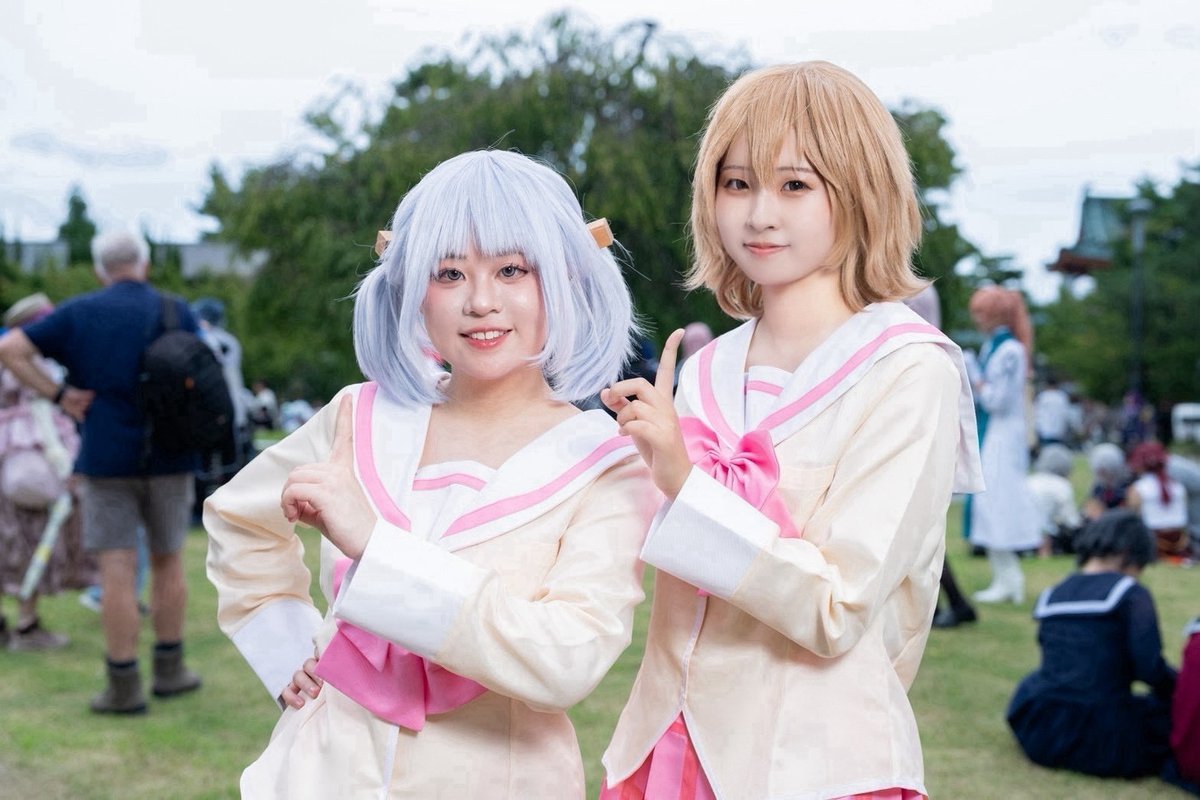 JuongN's tweet photo. 京まふに日常をやってみた！
🧸みお→自分です✨
🧸ゆっこ→@minto_om 
📸→@koro_cosphoto 写真、ありがとうございました！ https://t.co/ht9apNifli