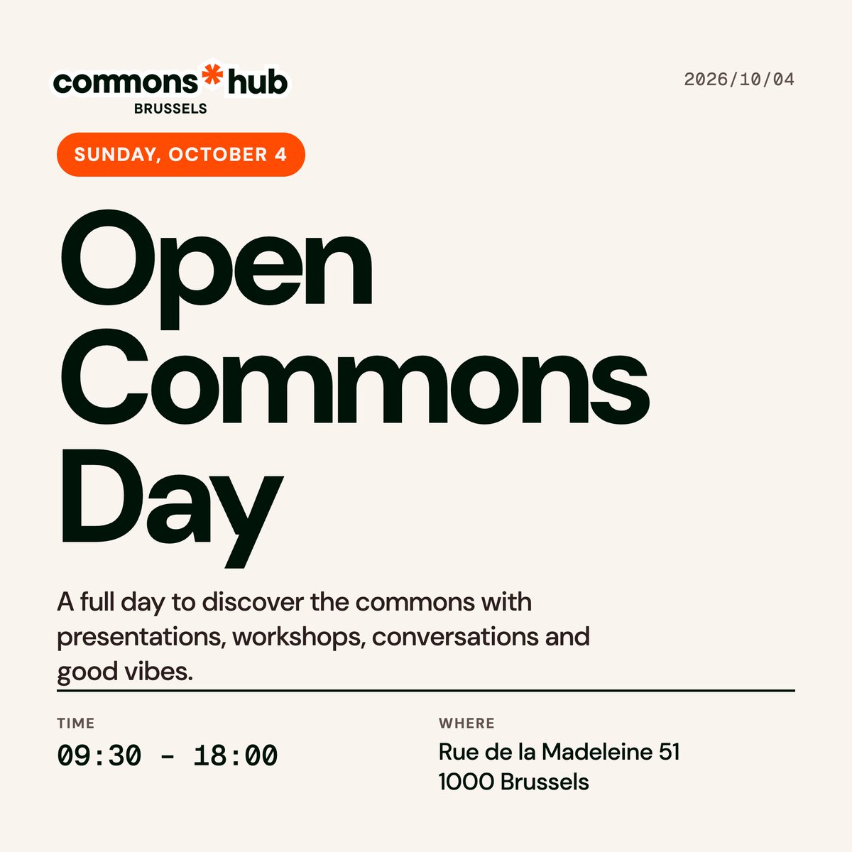 commonshub_bxl's tweet photo. Next weekend, we’re opening our doors at Commons Hub Brussels.

A day about nurturing the commons, digital independence and community. We’ll also talk about the Hub’s recent hack and our fundraising to keep it going.

4 Oct · Brussels ↓

Register here:
https://t.co/vPB2BCawTE https://t.co/0aaGvzVVX7