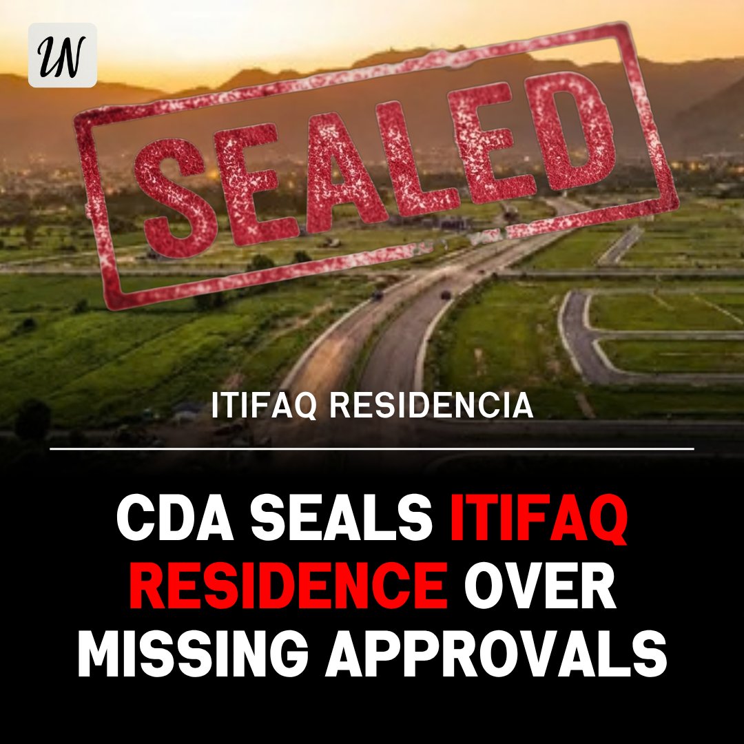 infranewspk's tweet photo. According to the CDA, development work at the housing scheme was started without approval of the Layout Plan and issuance of a No Objection Certificate (NOC)..

#InfraNews #Islamabad #CDA #Housing #HousingScheme #ItifaqResidencia #Infrastructure #ZoneIV #RealEstate #CDAAction https://t.co/QvOY4FkbAP