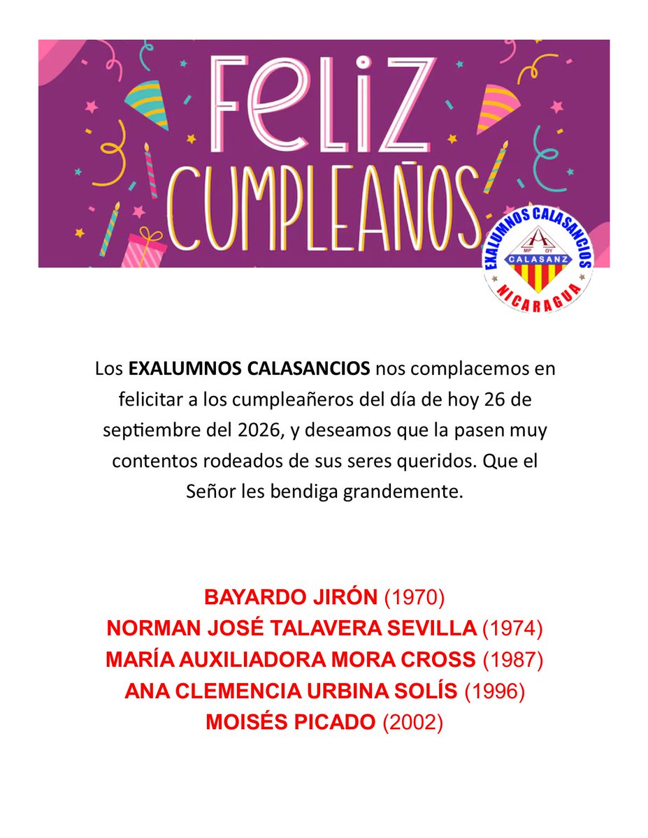 CALASANCIOS's tweet photo. #260926cumpleaños https://t.co/KoFuGdxhh5