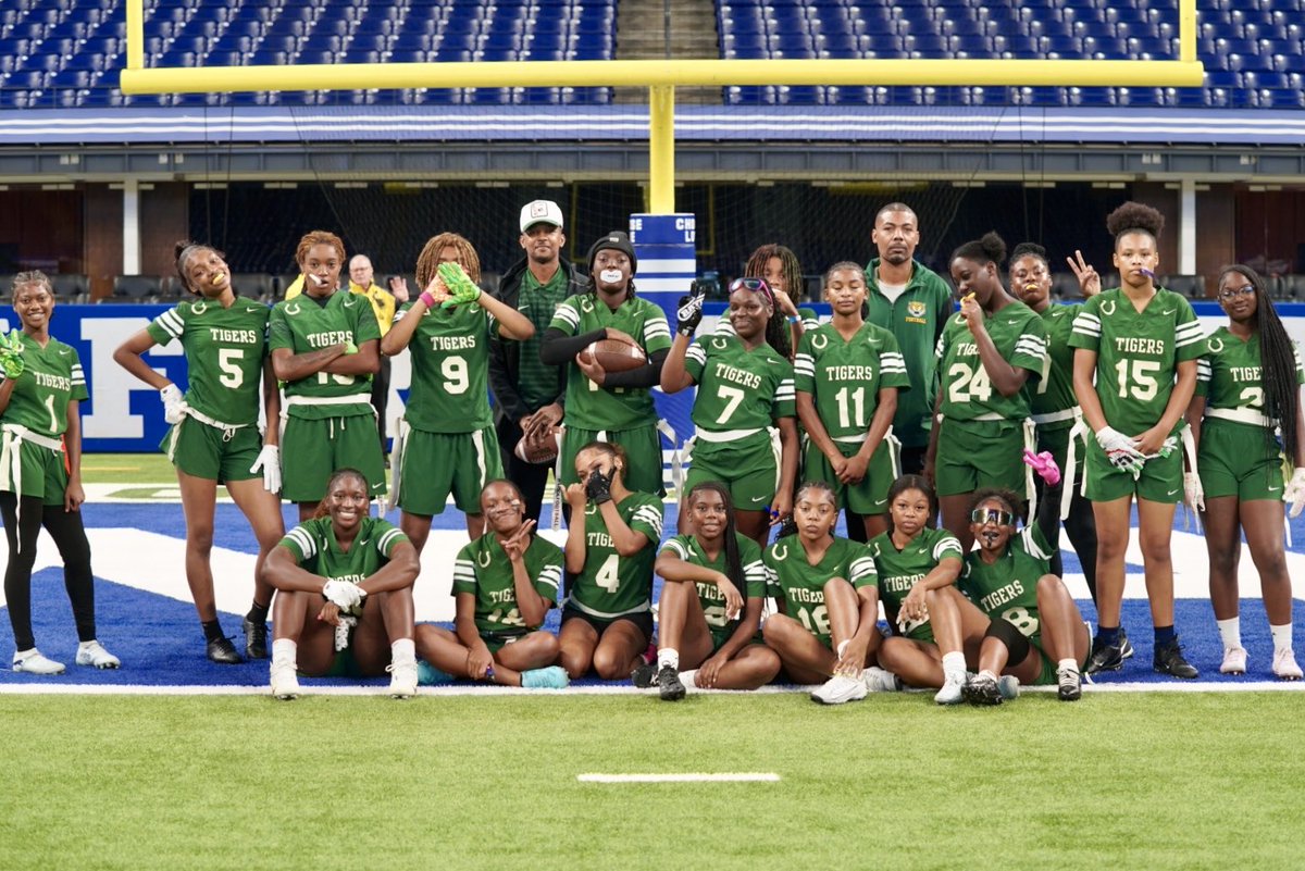 IPSAthletics's tweet photo. CIRCLE CITY CLASSIC READY‼️🏈

@LucasOilStadium is the BEAUTIFUL venue this morning ☀️ as we play some flag football! 

An all @IPSSchools matchup @Attucks_Sports &amp; @Titanathletics1 kicks off the 42nd Circle City Classic this morning!! https://t.co/4iDtpShE2y
