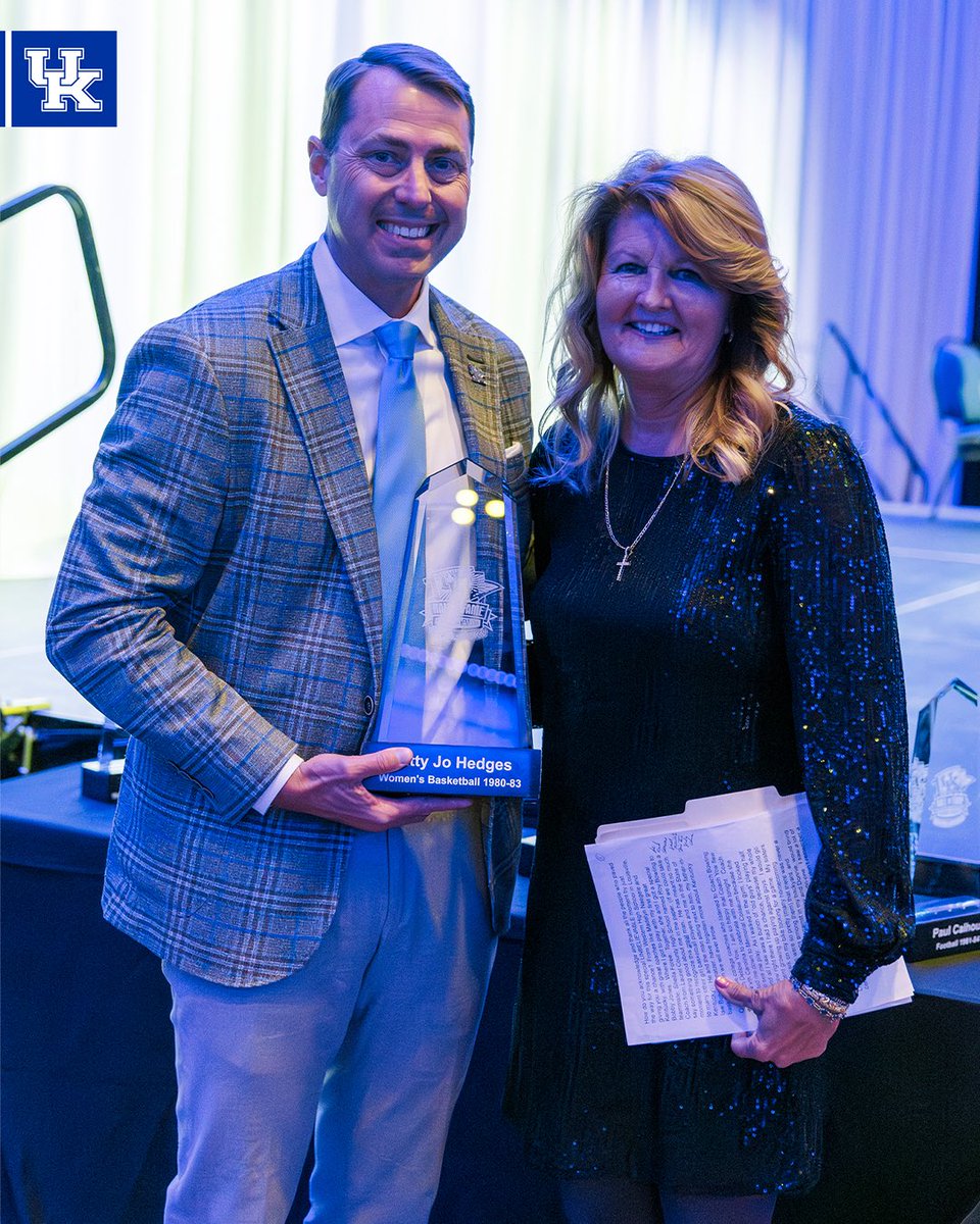 KentuckyWBB's tweet photo. Newest UK Athletics Hall of Famer. 💙

Congratulations to one of our own, Patty Jo Hedges-Ward, who we got to celebrate last night! More than deserving! https://t.co/CcdT6rCyHs
