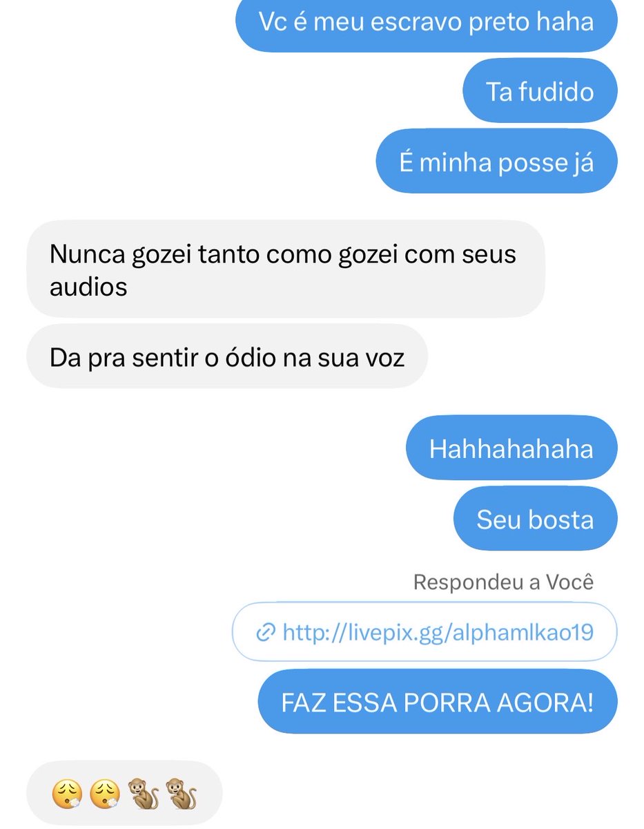 alphajota19cm's tweet photo. Mais um macaco se ajoelhando.
Mandou R$20 e ainda agradeceu,
Nasceu pra servir 🤣🤣🐒
Enquanto vcs se humilham, eu só vejo o dinheiro cair na minha conta🤑
O tributo não é favor. É obrigação.🫵🏻😵💫
#findompaypig #findom #findomslaves #findomslavesdad #findompiggy #PINTOAWARDS https://t.co/538Vuq3j3H
