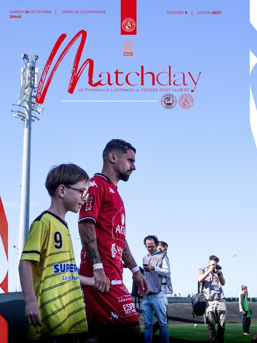 vendeefcry's tweet photo. MATCH DAY ! ⚔️

Place à la 8e journée de @ligue3betclic ! ❤️🤍

Nos Yonnais seront présents ce soir à 20h45 sur la pelouse de @ustlofficiel pour tenter de ramener des points à la maison ! 🫡

Retrouvez le groupe ici 👇🏼 https://t.co/nmH9ryZzhz