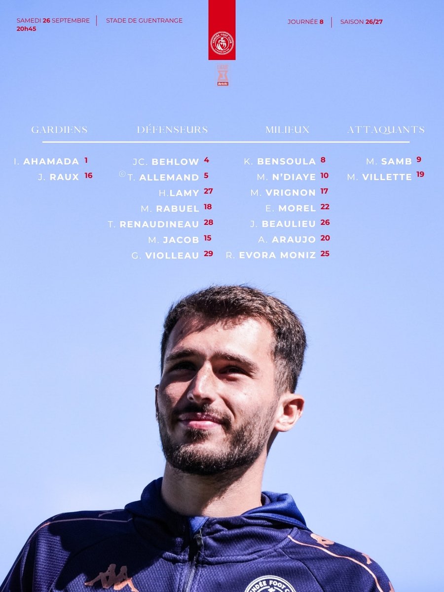 vendeefcry's tweet photo. MATCH DAY ! ⚔️

Place à la 8e journée de @ligue3betclic ! ❤️🤍

Nos Yonnais seront présents ce soir à 20h45 sur la pelouse de @ustlofficiel pour tenter de ramener des points à la maison ! 🫡

Retrouvez le groupe ici 👇🏼 https://t.co/nmH9ryZzhz
