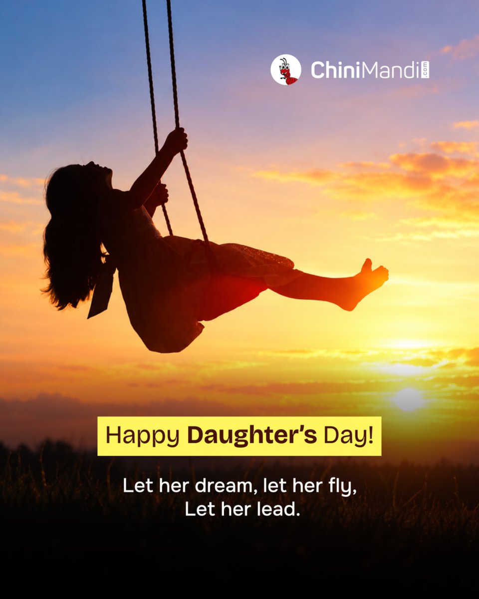 ChiniMandi's tweet photo. Celebrate the daughters who bring joy, courage and endless possibilities into our lives. 

May every daughter have the freedom to dream big, the confidence to fly high and the strength to lead her own journey.

Happy Daughter’s Day! 🌸

#ChiniMandi #DaughtersDay #GirlChild #WomenEmpowerment