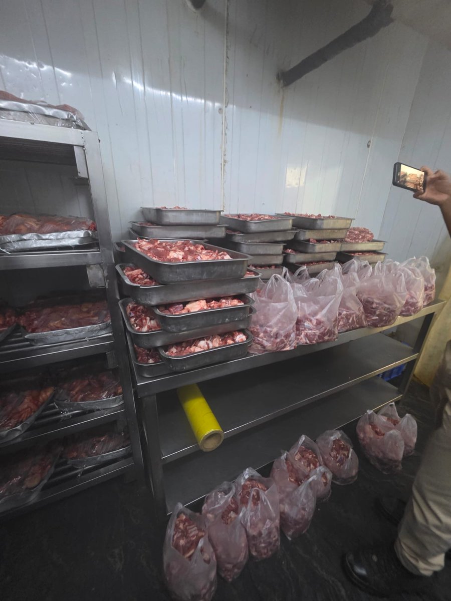 Telugu360's tweet photo. Major food safety crackdown in Hyderabad: 11 restaurants told to shut operations immediately

TG SAFE inspected 20 establishments across Hitech City, Madhapur and Gachibowli.

📌 FSSAI licences suspended, operations stopped:
• Monastery, Hitech City
• Shivani The Restaurant & Bar, Gachibowli
• Al Saba Restaurant, Gachibowli
• Lucky Multicuisine Restaurant, Madhapur
• Sai Ram Mess, Madhapur
• Udupi’s Upahar, Gachibowli
• Coal Spark Multi Cuisine Restaurant, Hitech City
• Kanchi Cafe, Hitech City
• Antera Kitchen & Bar, Gachibowli
• Am Aha Telugu Kitchen & Bar, Inorbit Mall
• Fusion 9 / Amnesia Sky Bar, Inorbit Mall, Madhapur 

📌Show-cause notices:
• 63 Degrees Modern Regional Buffet, Gachibowli
• Minerva Grand, Hitech City Road, Kondapur
• Hotel Avasa, Hitech City 

📌Improvement notices:
• Rameshwaram Cafe, Madhapur
• Ishtaa, Gachibowli
• Sahibs Barbeque, Hitech City
• Pakka Local, Hitech City
• Hotel Shadab, Gachibowli
• Shah Ghouse Hotel & Restaurant, Gachibowli 

Officials also lifted 21 food samples on suspicion of adulteration.