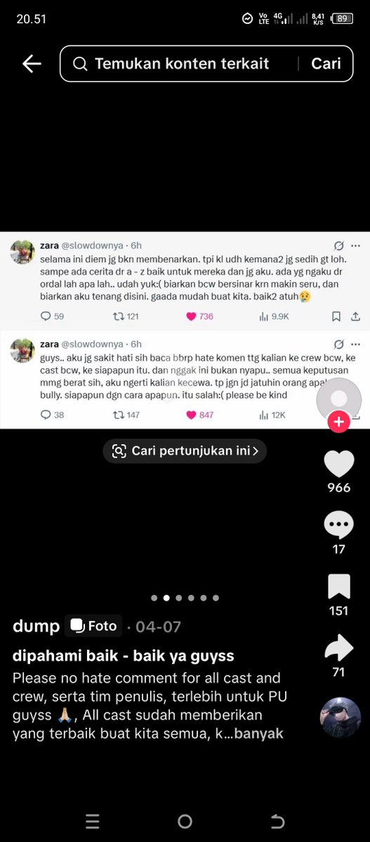 rayisyah04's tweet photo. Zara klarifikasi krna banyak ngehujat dan ngehate Bu Anika, Yesaya, All cast dan crew BCW gara2 hura hara perkara dia Out https://t.co/DMZDuksoIX