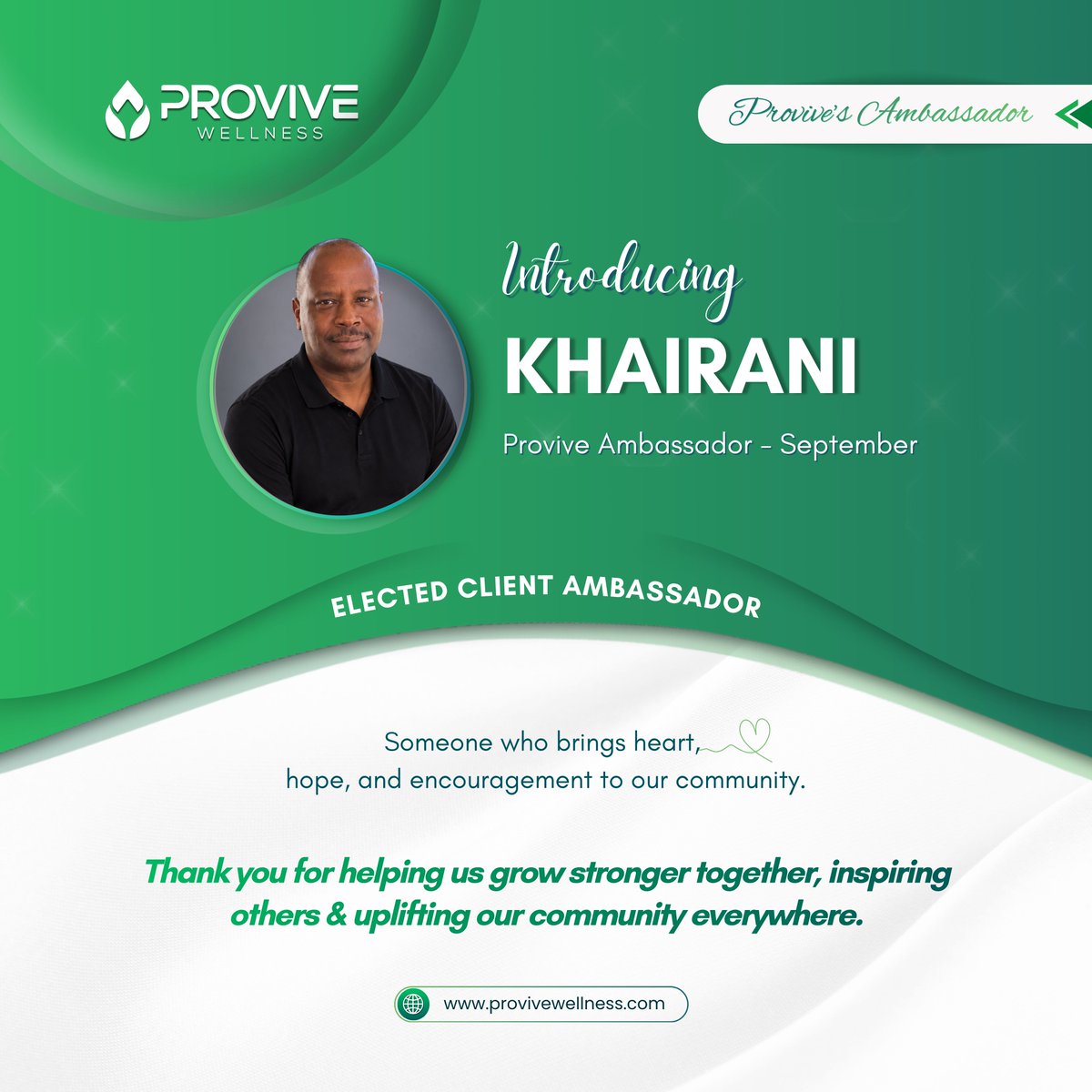 ProviveWellness's tweet photo. Congratulations to Emily &amp; Khai, our September Client Ambassadors at Provive Wellness of Wayne! 💚 Thank you for bringing heart, hope, and encouragement to our community every day. 
#ProviveWellness #StrongerTogether https://t.co/RwCmF1aOJy