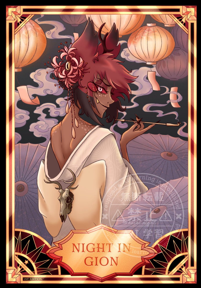 hoshi___night's tweet photo. I was honored to be one of guests for this wonderful project @dressedtokillTC !
I was so happy to make a design for the Alastor's card! 

Please take a look at the whole collection (´▽｀*)♡

#hazbinhotel #alastorhazbinhotel #alastor https://t.co/bgR23elK3t