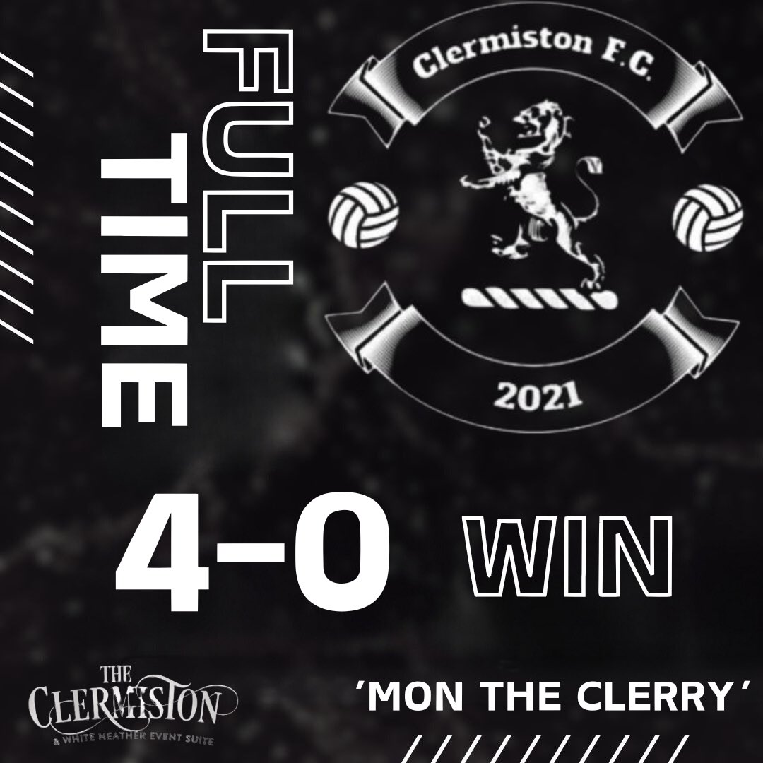 clermiston_fc's tweet photo. It’s 3 points for us this afternoon after a 4-0 win. Boys started the game quick and got the goal before half time. Really good second half and could have been a lot more against 10 men. MON THE CLERRY 💜

⚽️ Aaron x2 
⚽️ Sean 
⚽️ Stu https://t.co/cAUcN4ku2M